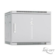 Изображения товара Cabeus SH-05F-9U60/45m Шкаф телекоммуникационный настенный 19" 9U 600x450x501mm (ШхГхВ) дверь металл, цвет серый (RAL 7035)