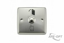 Изображения товара ZKTeco EX-801B - Кнопка выхода металлическая, НЗ/НО, 86 х 86мм, цвет серебро