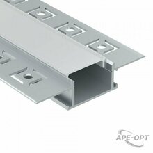 Изображения товара Алюминиевый профиль встраиваемый скрытого монтажа 61x14 (Серебро, 2 м), ALM011S |ALM011S-2M| Maytoni