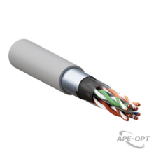 Изображения товара Кабель витая пара TERACOM PRO Cat.6 F/UTP 4 пары solid 23AWG нг(А)-HF серый упак