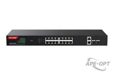 Изображения товара IP-COM G1120P-16-250W - Неуправляемый PoE коммутатор с 16 Гигабитными портами PoE и 2 SFP портами.