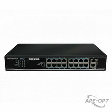 Изображения товара TR-NS1018-135-16POE v2 - Неуправляемый коммутатор TRASSIR с 16 PoE портами.