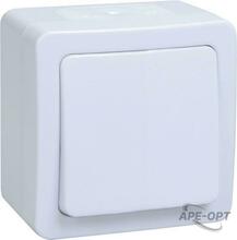 Изображения товара ГЕРМЕС PLUS белый Выключатель 1-клавишный О/У IP54 ВС20-1-0-ГПБ | EVMP10-K01-10-54-EC | IEK