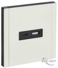 Изображения товара FORTE&PIANO Розетка USB A+C 3,1А FP250M белый | FP-U22-D31-M-K01 | IEK