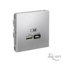 Изображения товара ArtGallery Алюминий Розетка USB A + тип-C 45Вт высокоскор.заряд