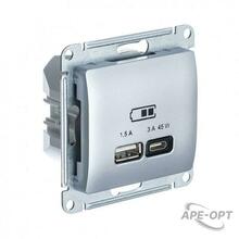 Изображения товара Glossa Алюминий USB Розетка A + тип-C 45W высокоскор.заряд