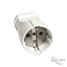 Изображения товара Кабельная розетка 2П+З с з/ш 16А 250B белая | SQ1806-0031 | TDM