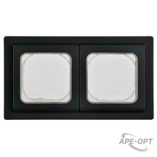 Изображения товара FLITE Рамка 2-местная IP55 Рпро-2-55-ФлЧ черный | FI-M20-32-55-K02 | IEK