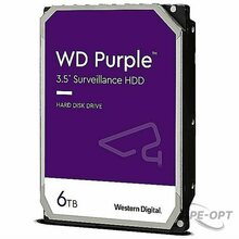 Изображения товара Жесткий диск HDD WD SATA 6Tb Purple Surveillance 6Gb/s 3.5" 5400rpm 256MB 24x7, WD64PURZ