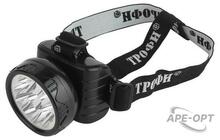 Изображения товара Фонарь светодиодный налобный TG9 4V0.9Ah, 9xLED, ЗУ 220V, карт (25/50/600) | C0045557 | Трофи