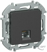 Изображения товара Inspiria Антрацит Розетка компьютерная RJ45 кат.5Е UTP | 6738281 | IEK