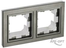 Изображения товара BRITE Рамка 2-ая IP44 РУ-2-БрШ-44 шампань | BR-M22-44-K37 | IEK