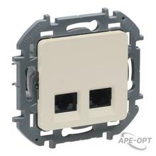 Изображения товара Inspiria Слоновая кость Розетка 2-ая компьютерная RJ45 С/У категория 6 UTP | 673841 | Legrand
