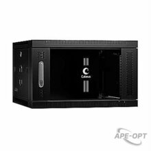 Изображения товара Cabeus SH-05F-6U60/45-BK - Шкаф телекоммуникационный настенный 19" 6U 600x450x368mm (ШхГхВ) дверь стекло, цвет черный (RAL 9004)