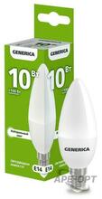 Изображения товара Лампа светодиодная C35 свеча 10Вт 230В 4000К E14 | LL-C35-10-230-40-E14-G | GENERICA