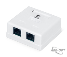 Изображения товара Cabeus WS-8P8C-Cat.5e-2 Розетка компьютерная RJ-45, категория 5e, двойная, внешняя, Dual IDC