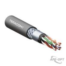 Изображения товара Кабель витая пара TERACOM PRO Cat.5E SF/UTP для промышленного Ethernet проводник 4 пары 19x0,1мм 26AWG оболочка полиуретан -40°C – +80°C цвет черный (
