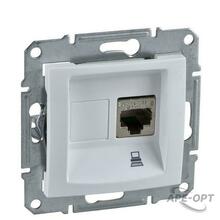 Изображения товара Sedna Белый Розетка компьютерная 1-ая RJ45 кат