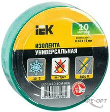 Изображения товара Изолента 0,13х15 мм зеленая 10 метров | UIZ-13-10-10M-K06 | IEK