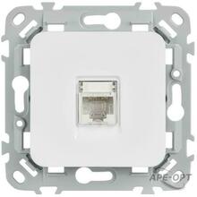 Изображения товара FLITE Розетка компьютерная RJ45 кат.5Е UTP РК5е-1-0-ФлБ белый | FI-K12-1-K01 | IEK