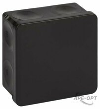 Изображения товара Распаячная коробка ЭРА KOR-100-100-50-9g-P-2MP-B двухкомпонентная HF стойкая к УФ 100х100х50мм черная прямой монтаж IP66 | Б0072863 | ЭРА