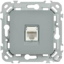 Изображения товара FLITE Розетка компьютерная RJ45 кат.5Е UTP РК5е-1-0-ФлС серый | FI-K12-1-K03 | IEK