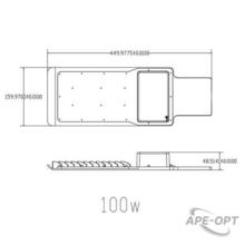 Изображения товара Светильник светодиодный консольный уличный ДКУ SPP-503-0-50K-100 100Вт 9500лм 5000К КСС "Ш-с" DOB-SMD 48мм (10/120) | Б0043669 | ЭРА