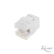 Изображения товара Модуль Keystone Jack RJ-45(8P8C), UTP неэкранированный, CAT 5e, тип 180 градусов, белый REXANT PRO | 02-0060 | REXANT