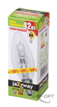 Изображения товара Лампа галогенная 42Вт 220В E14 PH - C35 clear | 1005311 | Jazzway