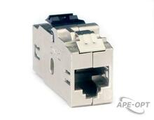 Изображения товара Модуль Keystone RJ45 CAT6 проходной экранированный, серебристый | RNK6FESL | DKC