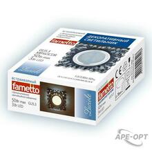 Изображения товара Светильник декор.встр Luciole DLS-L131 GU5.3 CHROME/BLACK GU5.3 доп.LED подсветка 3Вт металл/стекл
