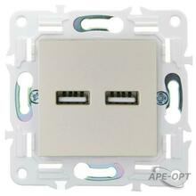 Изображения товара SKANDY Розетка USB A+A 3,1А SK-R15Sh шампань | SK-U21-D31-K37 | IEK