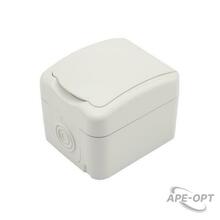 Изображения товара Розетка одноместная Mini OG IP54, с заземлением, о/у, белая | KR-78-0604 | Kranz