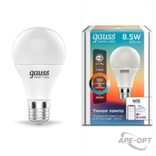 Изображения товара Лампа Светодиодная Smart Home DIM+CCT E27 A60 8.5 Вт 1/10/100 | 1130112 | Gauss