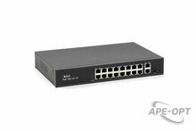 Изображения товара 4075 SKAT PoE-16E-2G-1S коммутатор PoE Plus, мощность 150Вт, порты:16-Ethernet, 1-Uplink, 1-COMBO